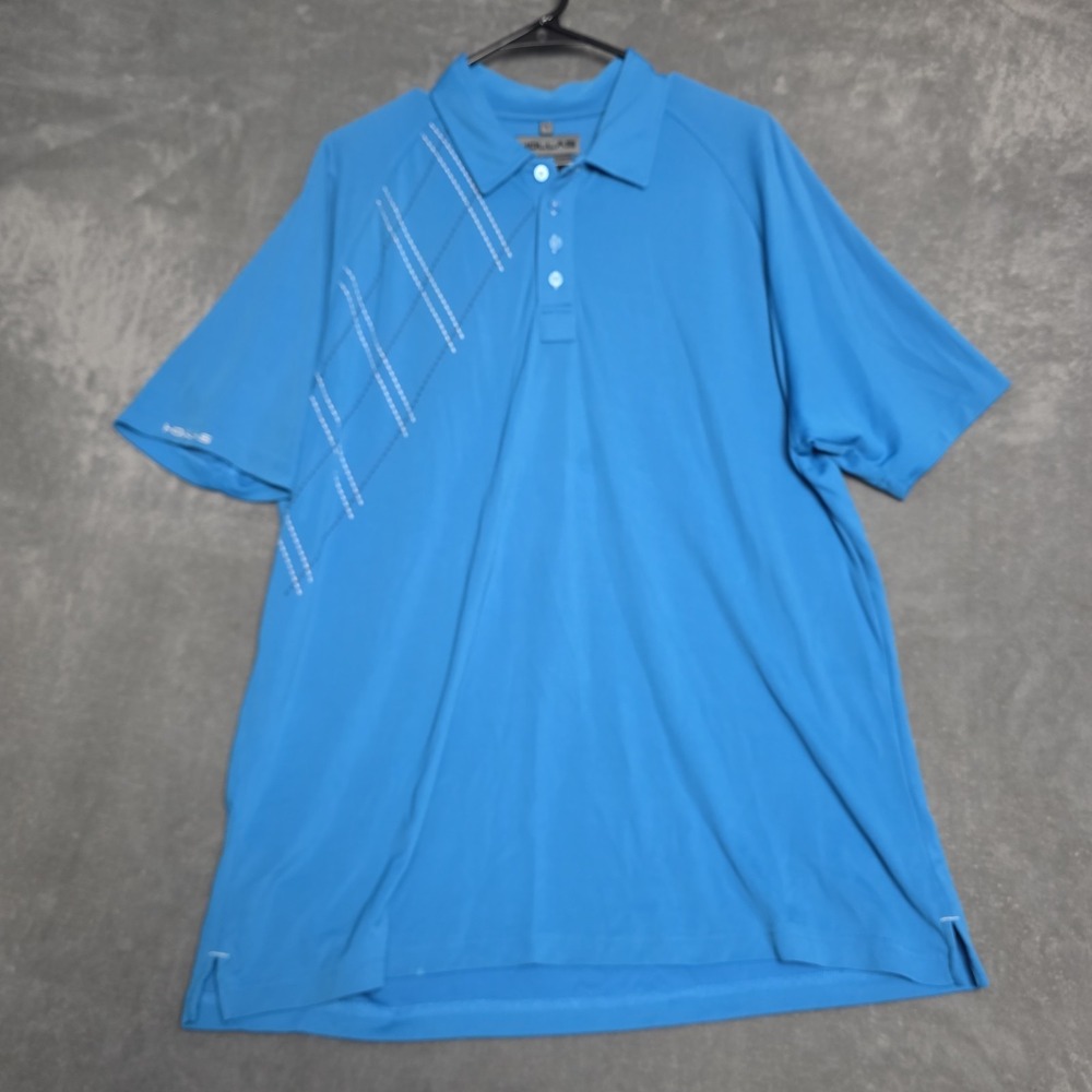 Hollas Men's Polo Men's Size‎ US XL Blue Embroidered Short Sleeve